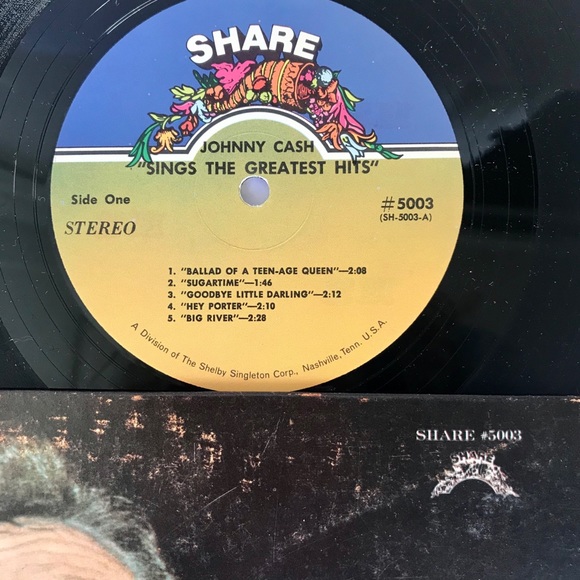johnny cash Vintage Album Greatest Hits Vinyl - Picture 6 of 8